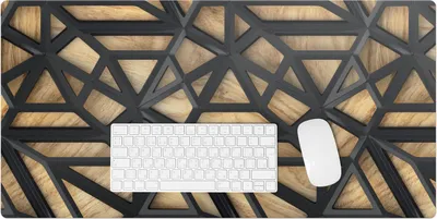 Produktbild von Geometrisches 3D-Muster – Schreibtischunterlage – Rutschfeste Tischunterlage – Schreibtischmatte für Büro & Zuhause – Schreibunterlage – Mauspad – Tischmatte – 90 x 45 cm
