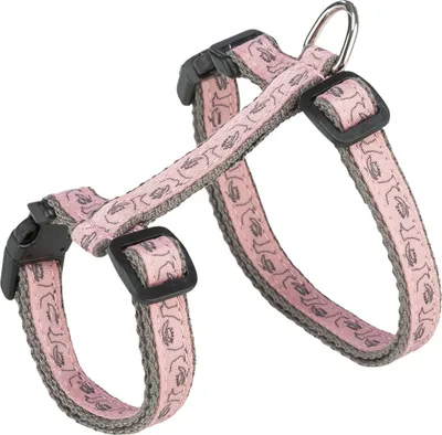 Produktbild von Trixie Katzen Geschirr mit Leine grau/rosa