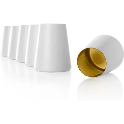 Produktbild von Neuerts Vorteilset: 4 x Stölzle Lausitz 6x POWER Weissweinbecher weiss-gold 159 00 12 EP086 und Geschenk + Spende