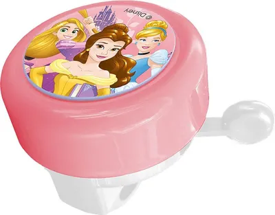 Zdjęcie produktu dla Dzwonek rowerowy Tataway Disney Princess dla dzieci, metalowy z plastikową obudową i dźwignią, różowy