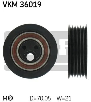 Produktbild von SKF VKM 36019 Spannrolle Keilrippenriemen für RENAULT ESPACE III (JE0) LAGUNA I (B56, 556) LAGUNA I Grandtour (K56) SAFRANE II (B54)
