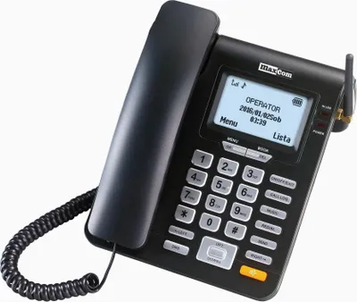 Produktbild von MaxCom MM28D, DECT-Telefon, Kabelgebundenes Mobilteil, Freisprecheinrichtung, 300 Eintragungen, Schwarz