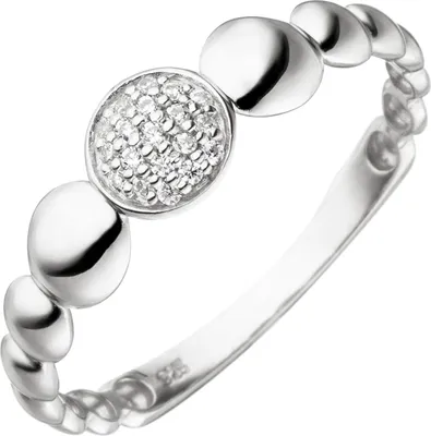 Produktbild von Gr. 50 Damen Ring 925 Sterling Silber 19 Zirkonia Silberring