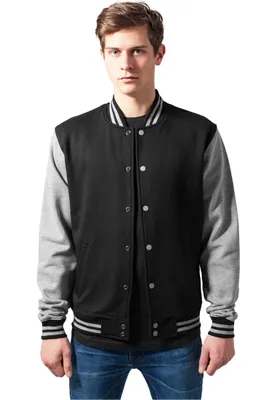 Produktbild von Urban Classics - 2-tone College Sweatjacke, College Jacke TB207 black/grey Größe S