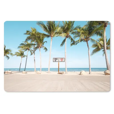 Produktbild von MuchoWow® Schreibtischunterlage Palme - Strand - Sommer 60x40 cm - XXL Mauspad - Großes Mauspad