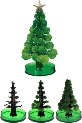 Productafbeelding van 2-delige kristalgroeiset, magische kerstboom voor kinderen, doe-het-zelf leerspeelgoed