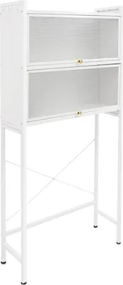 Immagine prodotto di Scaffale da posizionare sopra la lavatrice - Scaffale indipendente - 3 ripiani - Struttura in acciaio + PVC - 70×25×167 cm - Portata 100 kg - Bianco