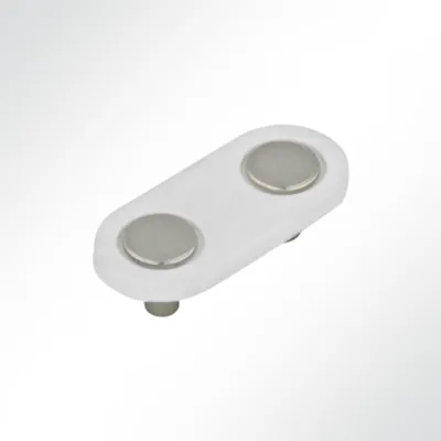 Produktbild von Lysel Gegenplatte für Doppelrolle, (BxL) 16x36mm in Weiß (1000 Stück)