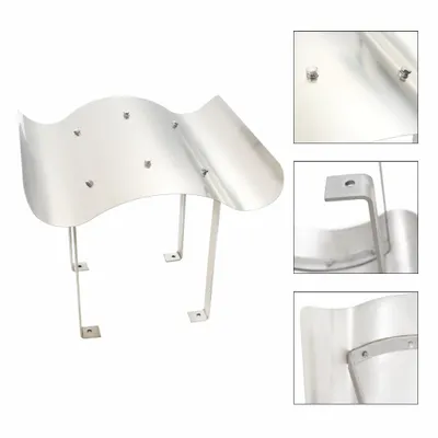 Image de Vidaxl Capuchon de cheminée Edelstahl Silber gefärbt