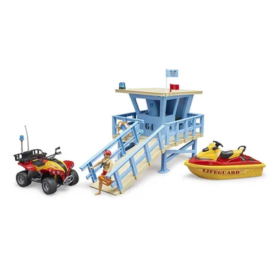 Image de Bruder 62780 - bworld Set Life Guard Station, 1:16