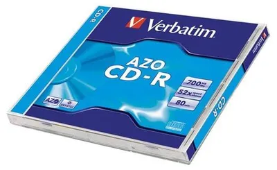Obrázok produktu pre Verbatim CD-R AZO Crystal, 52x, CD-R, 120 mm, 700 MB, Šperkovnica, 10 kusov