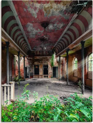 Produktbild von ARTland Leinwandbild Lost Place - Tanzsaal Ballsaal Größe: 30x40 cm