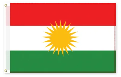 Kurdistan-Flagge 150x90 cm, Polyester, wetterfest