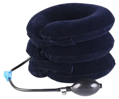 Imagen del producto de Cuello inflable con almohadilla de ajuste, ajustable, para soporte cervical