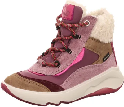 A single child's boot is shown against a white background.