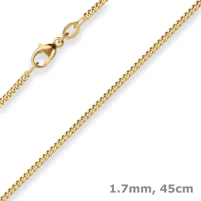 1-7mm-Panzerkette-aus-750-Gelbgold-45cm-mit-Zwischenöse