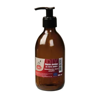 Immagine prodotto di Flacone a pompa - vetro ambrato - 300 ml