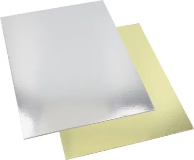 Produktbild von STARPAK Tortenplatte eckig 300 x 400 mm gold/silber 25 Stück