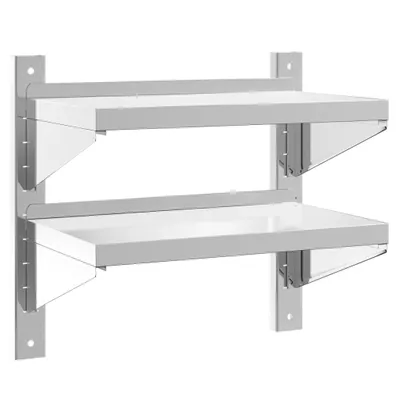 Produktbild von Wandregal mit 2 Böden 50x30x48 cm Silbern Edelstahl
