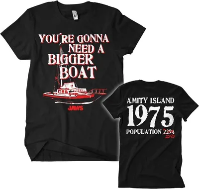 Produktbild von Jaws - Bigger Boat T-Shirt - X-Large - Black