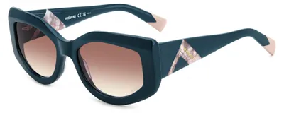 Zdjęcie produktu dla Okulary przeciwsłoneczne damskie Missoni MIS 0198/S w kolorze turkusowym 54/19/140