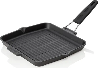 Produktbild von LAVA Grill- Servierpfanne aus emailliertem Gusseisen abnehmbarer Griff 24 x 24 x 2 cm