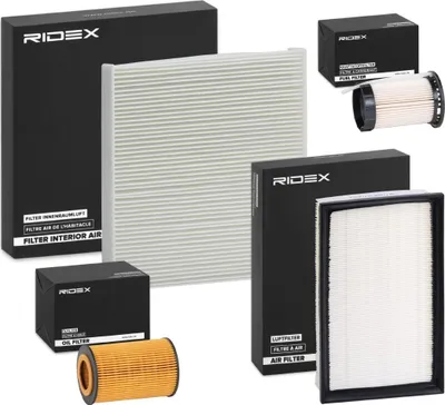 Produktbild von RIDEX Filterset Inspektionspaket Filtersatz für VW Golf VII Schrägheck (5G1, BQ1, BE1, BE2) Passat Variant (3G5, CB5) Golf VII Variant (BA5, BV5)