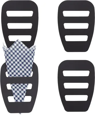 Produktbild von Set mit 4 Einstecktuchhaltern, vorgefaltete Seidentuch-Organizer für Smokings, Anzüge und Dinnerjackets