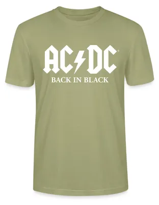 Produktbild von Spreadshirt AC/DC Back In Black Logo Mit Blitz Uni Bio T-Shirt, 3XL, Nebelgrün