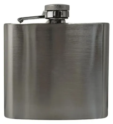 Produktbild von Flachmann Metall chrom gebürstet, 5oz (ca. 150 ml)