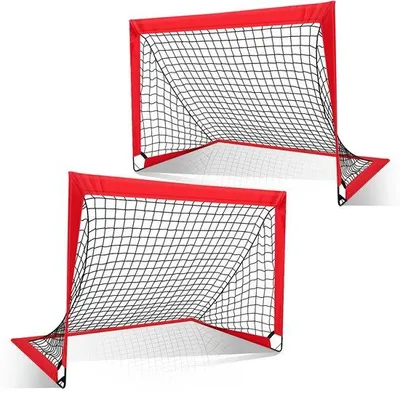 Immagine prodotto di Porta da calcio multifunzionale per bambini, ripiegabile in due parti, 120 x 90 x 90 cm. Porta ripiegabile con rete e borsa per il trasporto