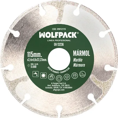 Immagine prodotto di Disco diamantato Ø 115 mm. Marmo. Specialmente il bordo diamantato