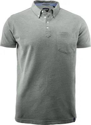 Produktbild von Polohemd Larkford Pique aus 100% Kompaktbaumwolle mit Button-Down-Kragen und kontrastfarbenen Ärmelbündchen, 250 g/m²