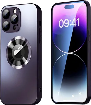 Produktbild von Magnetic Case iPhone 15 Pro Max Hülle mit Linsenschutz - Schwarz
