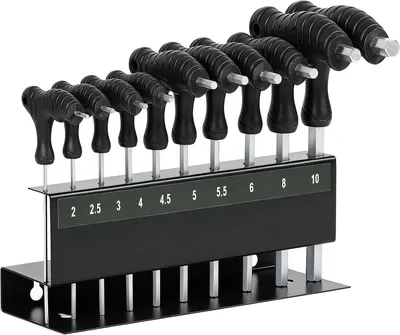 Immagine prodotto di Set di chiavi a bussola con maniglia a T, 10 pezzi, misurazione metrica da 2 a 10 mm, per lavori di precisione