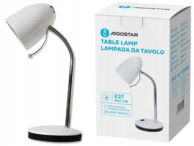 Obrázek produktu pro Aigostar Vintage Stolní lampička kovová klasická bílá E27