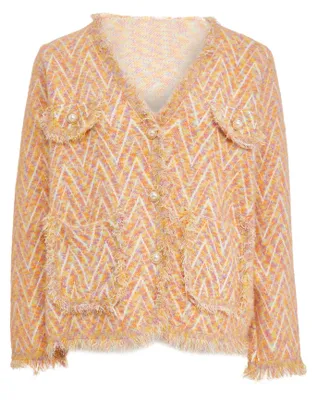 Image de Gilet en tricot pour femmes AODA - orange, taille M