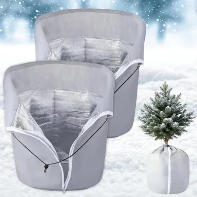 Produktbild von Set mit 2 Frostschutzbeuteln fš¹r Topfpflanzen, Winterschutz mit fš¹r Garten