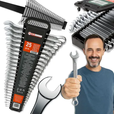 Obrázok produktu pre FORCEKRAFT Sada očkoploché kľúče 25 dielna CrV 6-32 mm