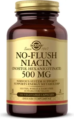 Productafbeelding van Solgar niacine inositol hexanicotinaat zonder doorspoelen 100 capsules. 8549