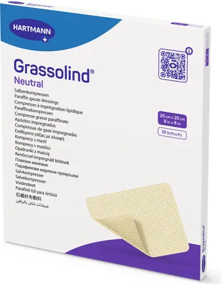 Zdjęcie produktu dla Grassolind kompresy maściowe 20x20 cm sterylne 10 szt