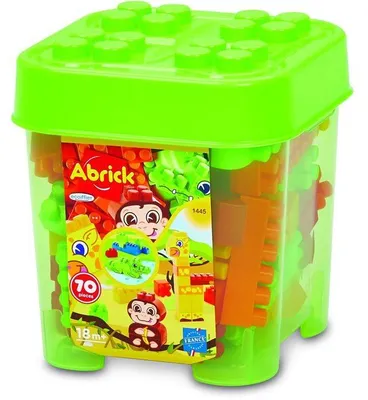 Image de Jeu de construction ECOIFFIER Abrick 1445 Baril Jungle 70 pièces 18 mois