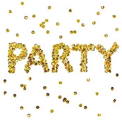 Produktbild von 20 Servietten Party - Goldene Party 33x33cm