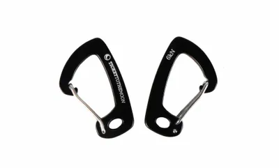 Produktbild von Ticket To The Moon Ultraleicht Karabiner 6kN - Paar, Karabinerhaken, Schwarz, 45 mm, 26 mm, 6 g