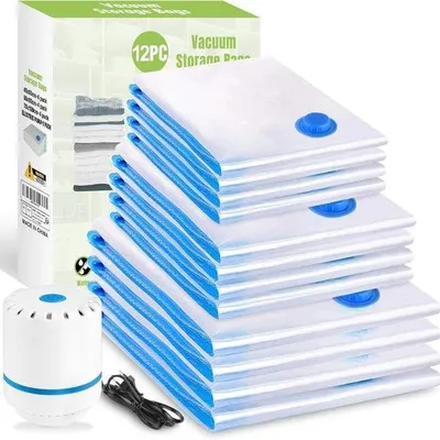 Produktbild von Famanu Vakuumverpackungen für Kleidung und Bettdecken - 12 Stück in 3 Größen