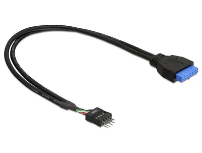 Zdjęcie produktu dla DeLOCK 83095, Czarny, Wewnętrzny, 0,3 m, Męska