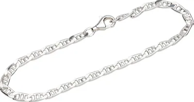 Produktbild von Armband 925 Sterling Silber 19cm Stegpanzerkette diamantiert Herren Armkette Neu