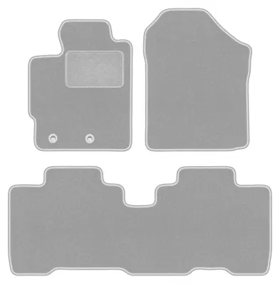 Productafbeelding van Velours automatten voor Toyota Verso-S 2010-2015 (MPV) – 3-delig, grijs, op maat – Wielganizator OSLO