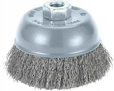 Zdjęcie produktu dla Szczotka druciana doczołowa 100mm drut karbowany stalowy M14 GRAPHITE