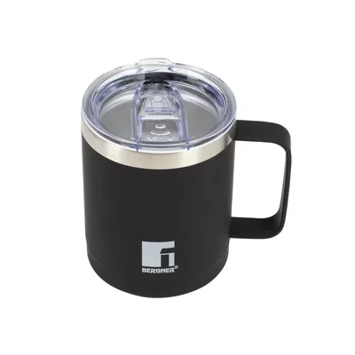 Produktbild von Edelstahltasse Bergner Coffe & Tea Lovers Schwarz 350 ml